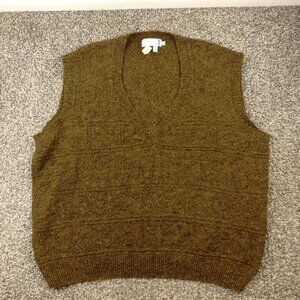 Vintage Sweater Vest Bramhall & Dunn Wool Marthas Vineyard 42 (XL) England Made